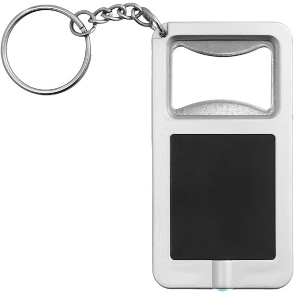Orcus LED keychain light and bottle opener