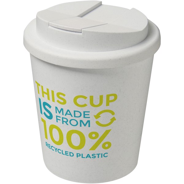 Americano® Espresso 250 ml recycled tumbler with spill-proof lid - White