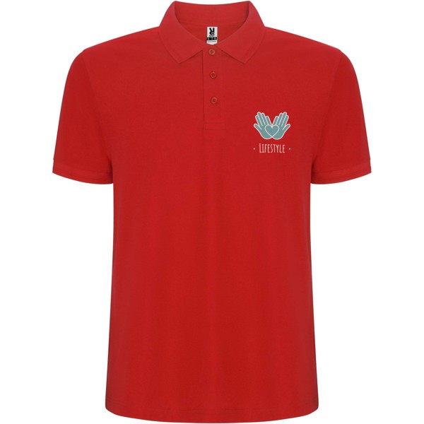 Pegaso Premium short sleeve kids polo - Red / 3/4