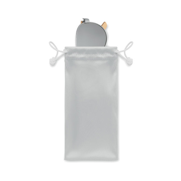 Bamboo sunglasses in pouch Honiara - Shiny Silver