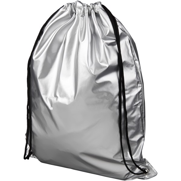 Oriole shiny drawstring backpack - Silver