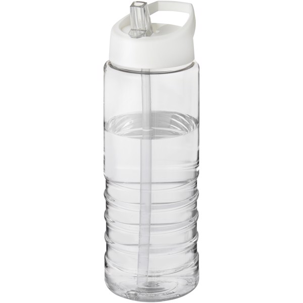 H2O Active® Treble Bidón deportivo con tapa con boquilla de 750 ml - Transparente / Blanco