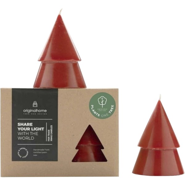 Originalhome Xmas tree candle set of 2 - M - Red