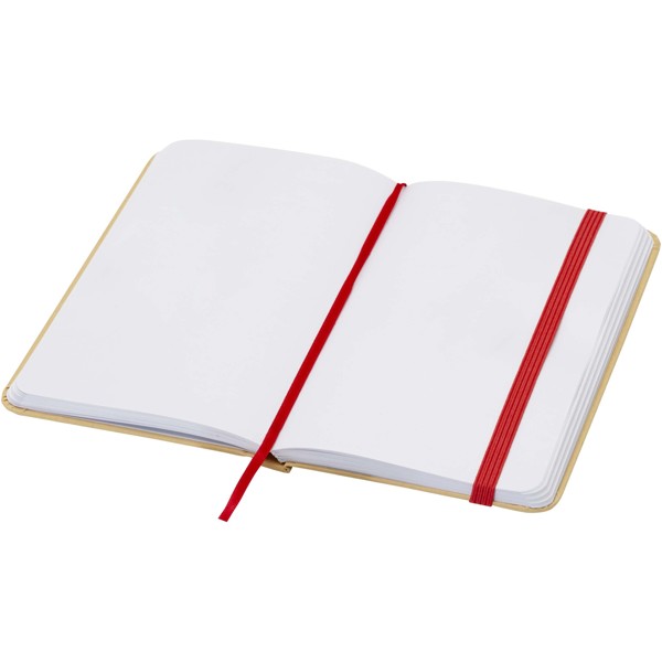 Reed A6 recycled hard cover notebook with plain pages - Red