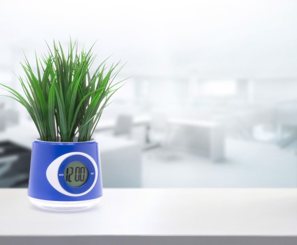 Pot Desk Clock Zelmo - Yellow