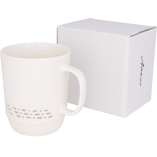 Taza de cerámica de 470 ml con partes transparentes "Glimpse"