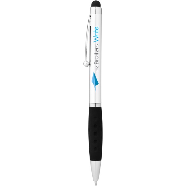 Ziggy stylus ballpoint pen - Silver / Solid black
