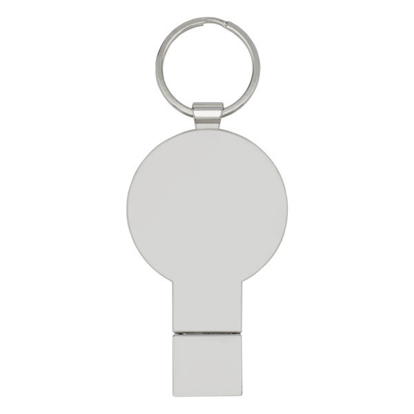 USB redondo con retroiluminación - Negro intenso / Plateado / Blanco / 2GB