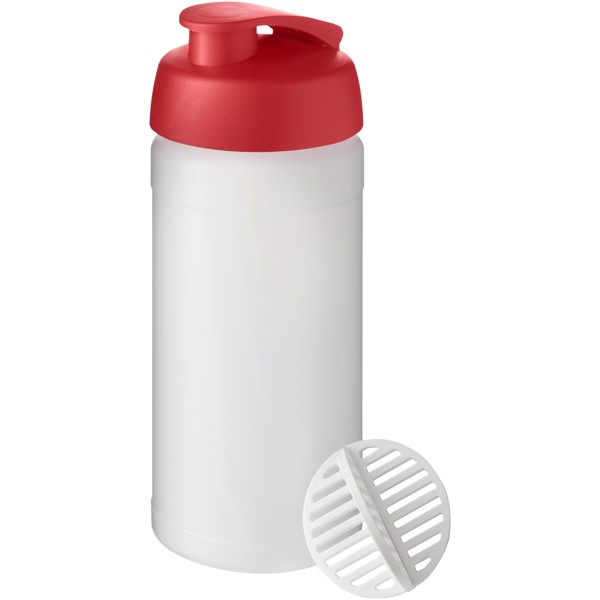Baseline Plus šejkr o objemu 500 ml - Červená s efektem námrazy / Čirá s efektem námrazy