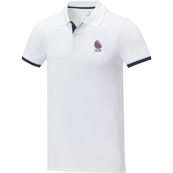 Morgan short sleeve men's duotone polo - White / XS