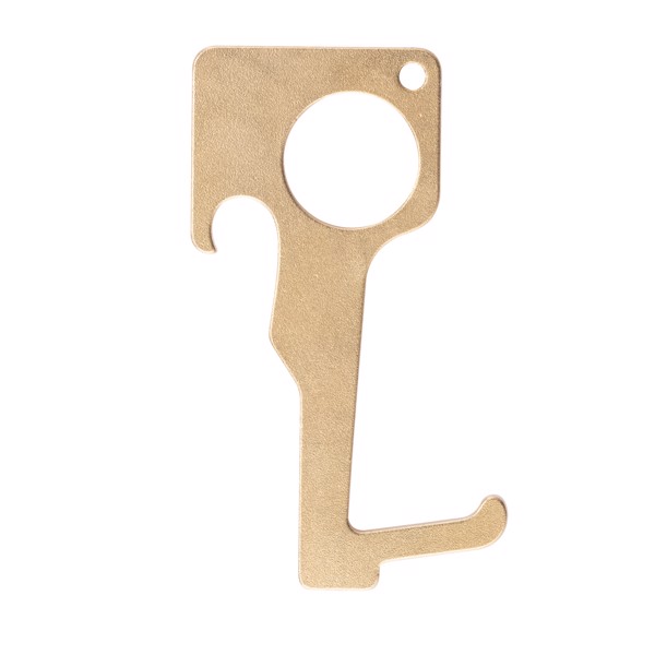 Brass hygienic zero contact keychain