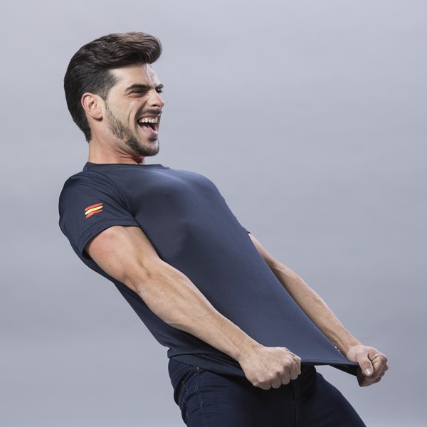 Adult T-Shirt Tecnic Bandera - White / M