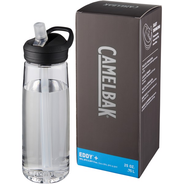 Botella deportiva Tritan™ de 750 ml "Eddy+" - Transparente claro