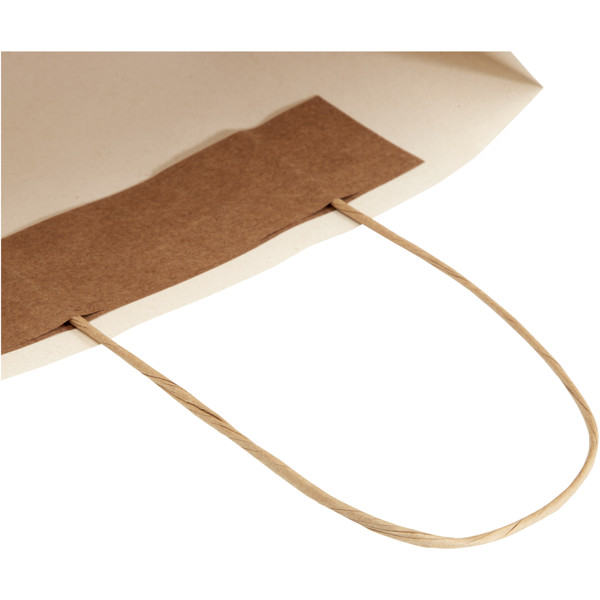Agricultural waste 150 g/m2 paper bag with twisted handles - 24 x 9 x 24 cm