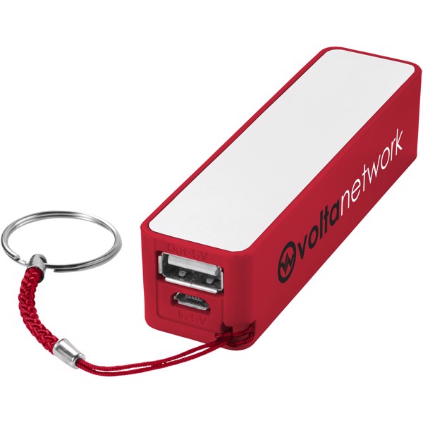 Powerbanka Jive 2 000 mAh - Červená s efektem námrazy / Bílá