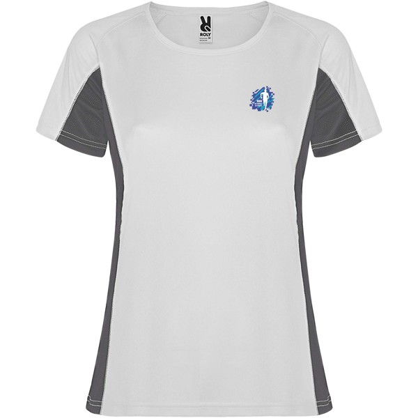 Shanghai short sleeve women's sports t-shirt - White / Dark Lead / roly-L