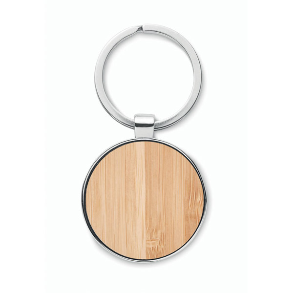 Round key ring metal bamboo Ballarat