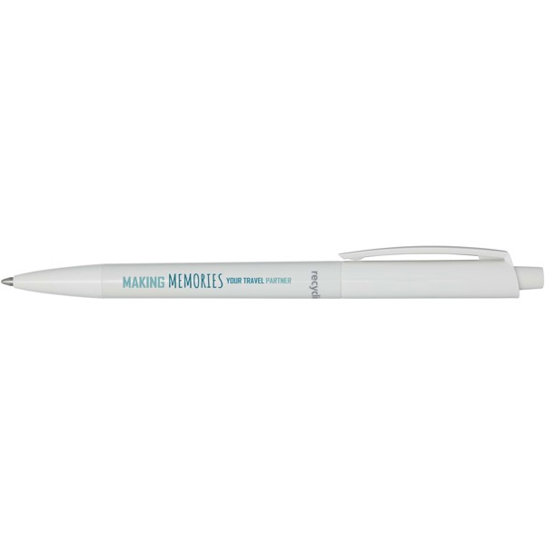 Martha recycled plastic ballpoint pen (blue ink) - White