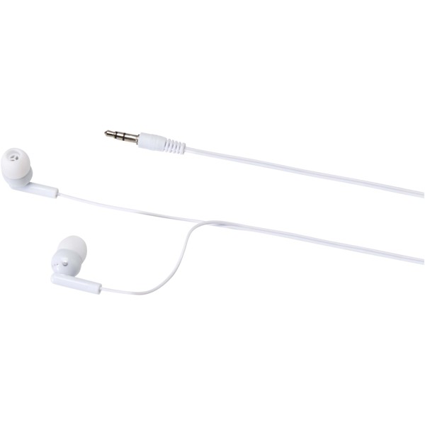 Rebel earbuds with recycled plastic storage box - White