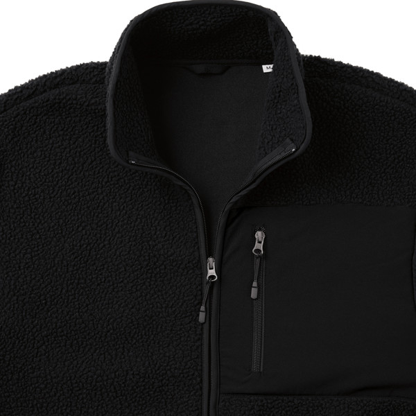 IQONIQ Diran recycled polyester pile fleece jacket - Black / XL