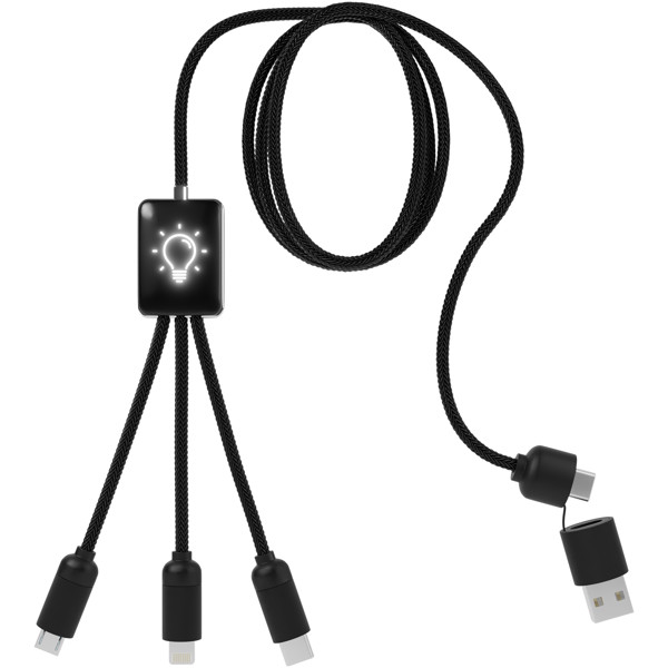 SCX.design C28 5-in-1 extended charging cable - Black / White
