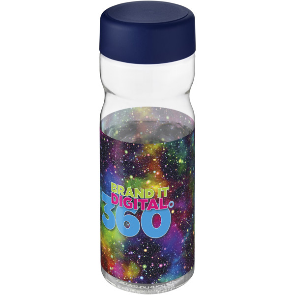 H2O Active® Base Tritan™ 650 ml screw cap water bottle - Transparent Clear / Blue