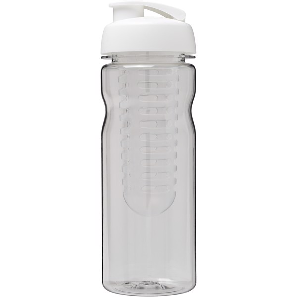 H2O Active® Base Tritan™ Bidón deportivo con Tapa Flip e infusor de 650 ml - Transparente / Blanco