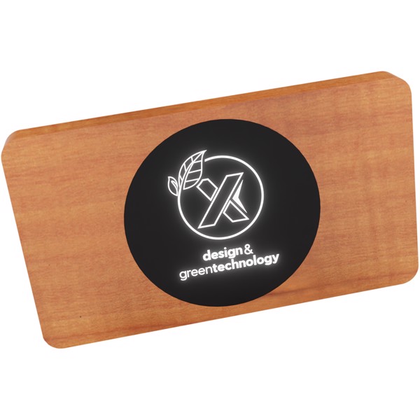 Batería externa inalámbrica de madera de 5000 mAh luminosa "SCX.design P37"