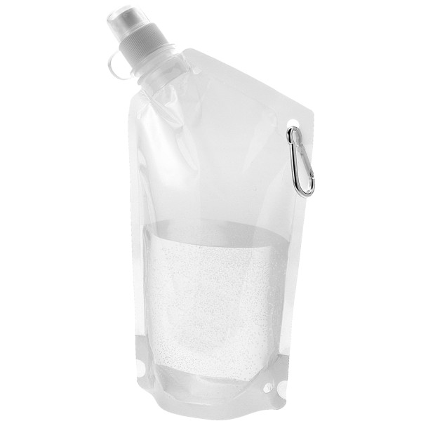 Cabo 600 ml water bag with carabiner - Transparent clear