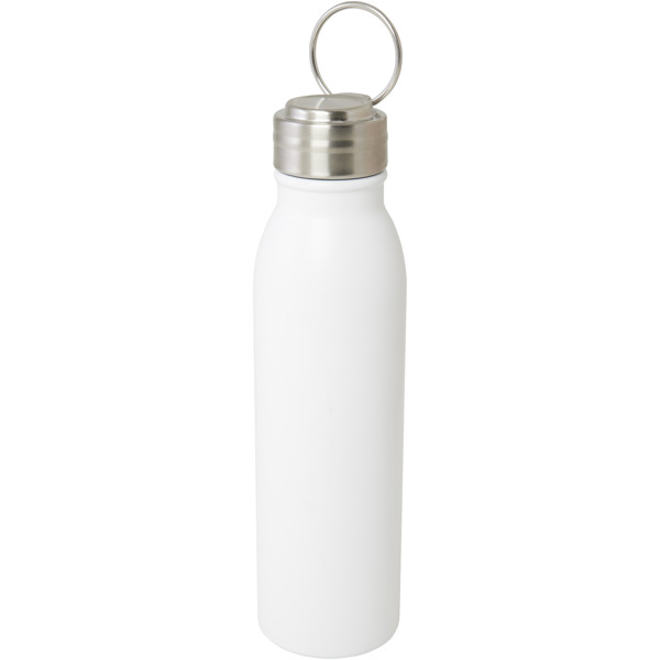 Harper 720 ml RCS certified stainless steel water bottle with metal loop - White