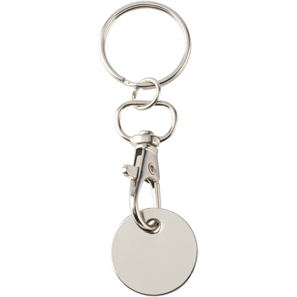 Rory keyring with trolley coin - White