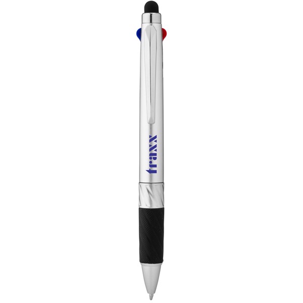 Burnie multi-ink stylus ballpoint pen - Silver