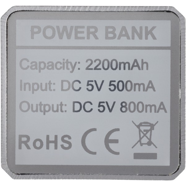 WS101 2200/2600 mAh powerbank - Silver / 2200mAh