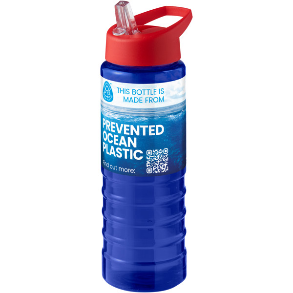 H2O Active® Eco Treble 750 ml spout lid sport bottle - Blue / Red