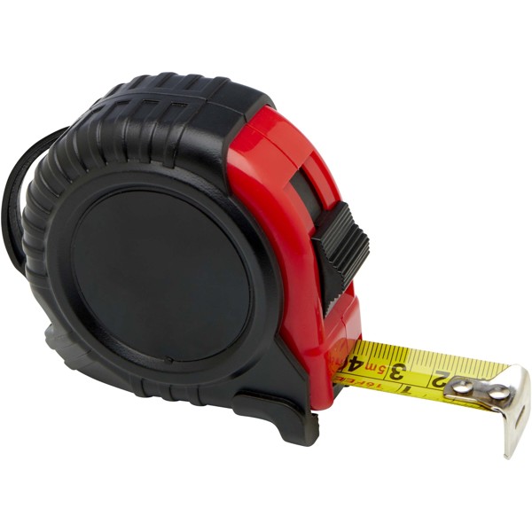 Score 5 metre tape measure with belt clip - Red