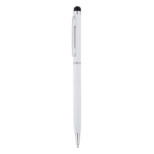 Thin metal stylus pen - White