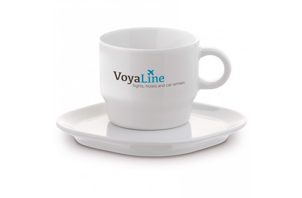 Cup & saucer square Satellite 180ml