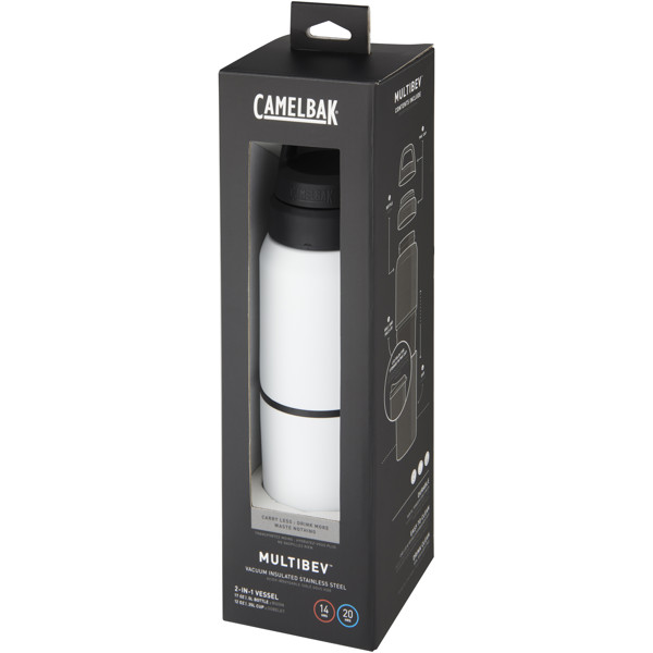 CamelBak® MultiBev vacuum insulated stainless steel 500 ml bottle and 350 ml cup - White