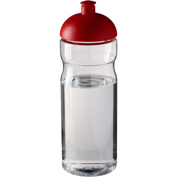 Sportovní láhev s kupolovitým víčkem H2O Base® 650 ml - Průhledná / Červená s efektem námrazy
