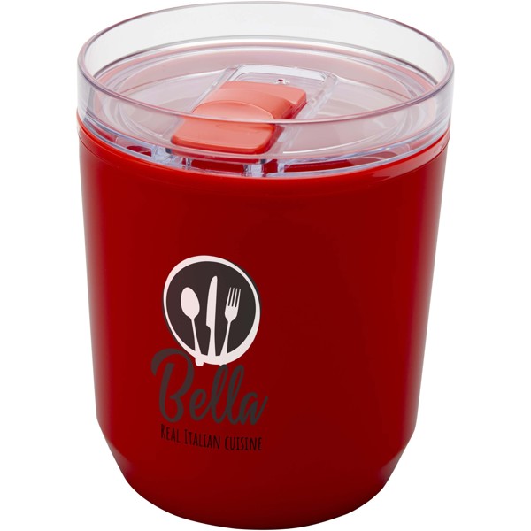 Hudson 180 ml recycled plastic double-wall tumbler - Red