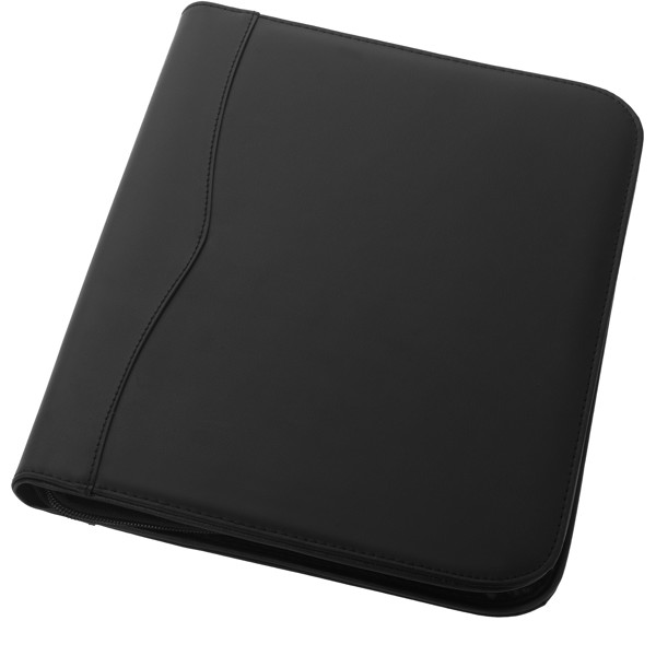 Ebony A4 zippered portfolio - Black