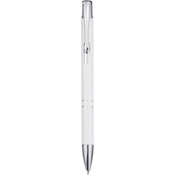 Moneta aluminium click ballpoint pen (blue ink) - White
