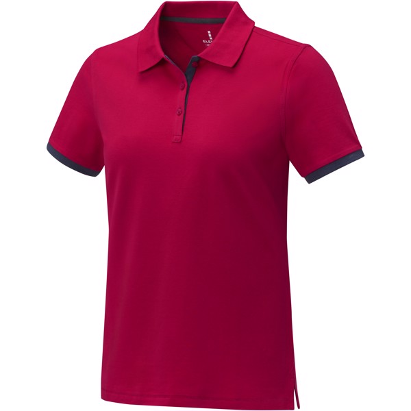 Morgan short sleeve women's duotone polo - Red / XS