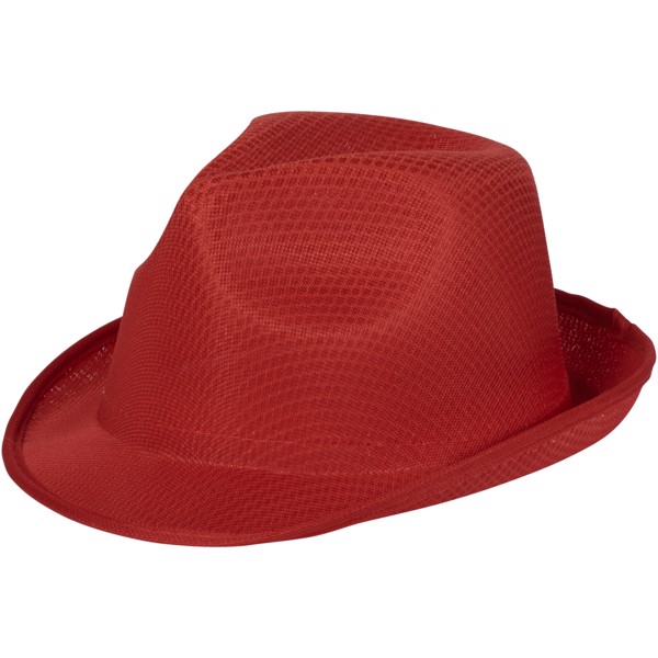 Klobouk Trilby - Červená s efektem námrazy