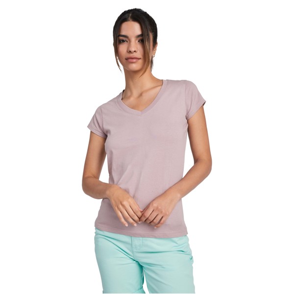 Victoria short sleeve women's v-neck t-shirt - Rossette / XL