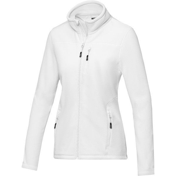 Amber women's GRS recycled full zip fleece jacket - White / 2XL