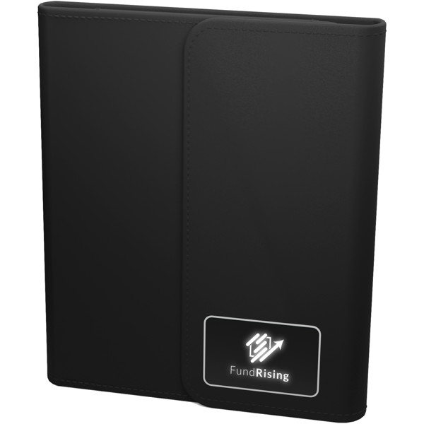 SCX.design O18 A5 notebook with 5W wireless 4000 mAh powerbank and light-up logo
