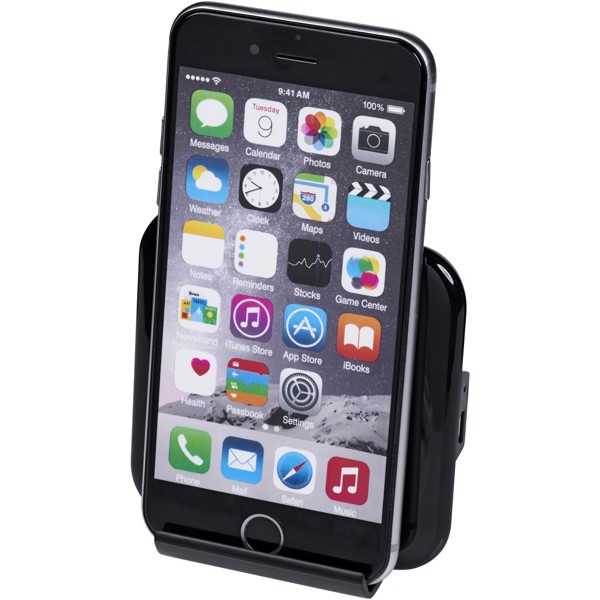 Catena wireless charging phone stand - Solid black
