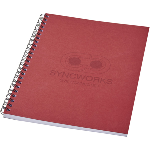 Desk-Mate® A5 colour spiral notebook - Red