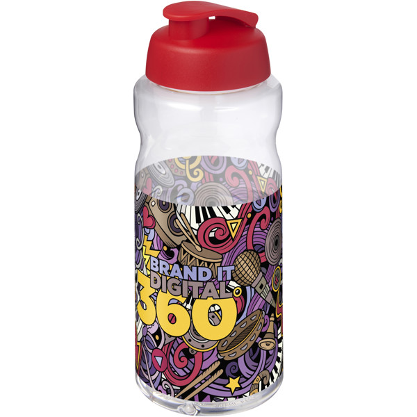 H2O Active® Big Base 1 litre flip lid sport bottle - Red